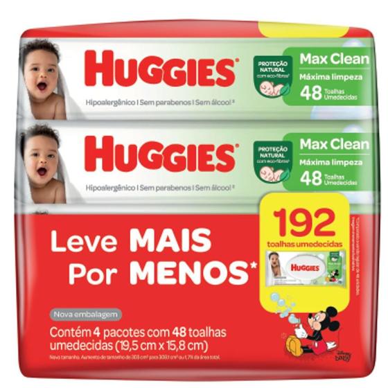 Imagem de Lenço Umedecido Huggies Max Clean  - Leve 4 e Pague 3 unidades