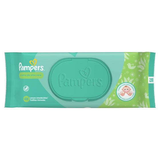 Imagem de Lenço Umedecido Pampers Aroma de Aloe Vera 48 Unidades