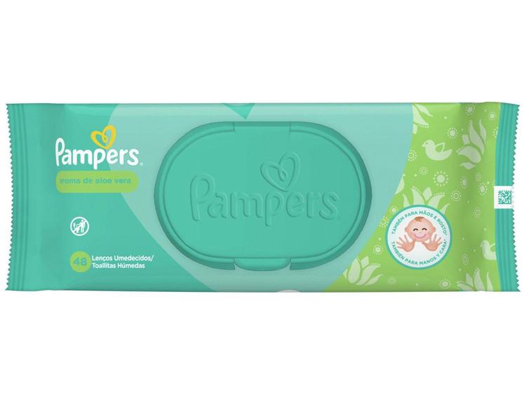 Imagem de Lenço Umedecido Pampers Aroma de Aloe Vera - 48 Unidades