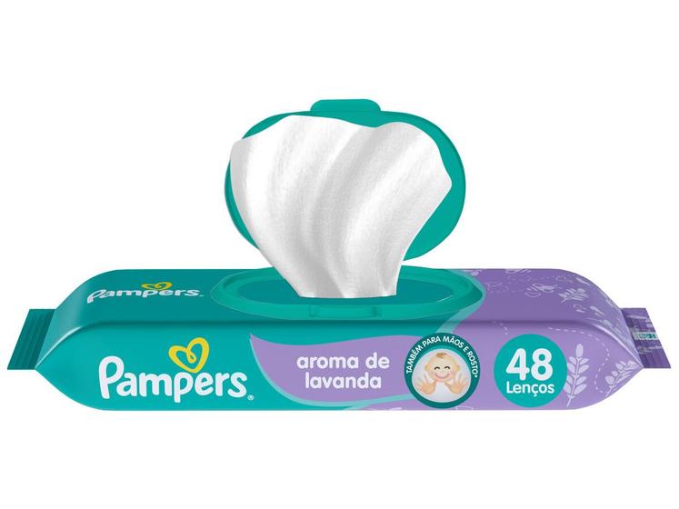 Lenço Umedecido Pampers - Aroma de Lavanda 48 Unidades Imagem de Lenço Umedecido Pampers