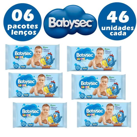 Imagem de Lenço Umedecido toalhinha Babysec Galinha Pintadinha Ultrafresh Kit c/ 06 pacotes - SOFTYS