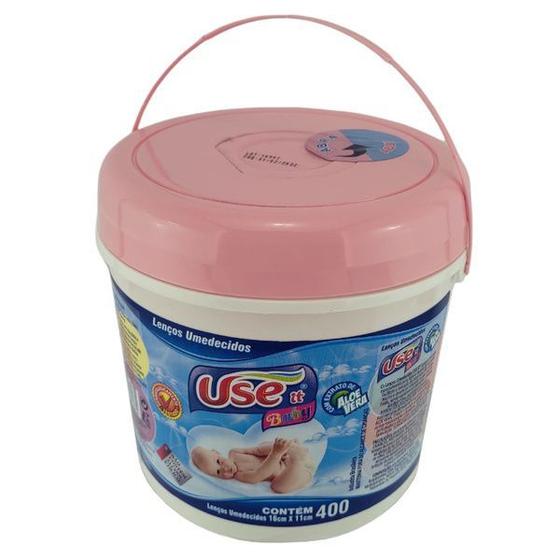 Lenço Umedecido Use It Baby - Rosa - Balde Com 400 Unidades é boa?
