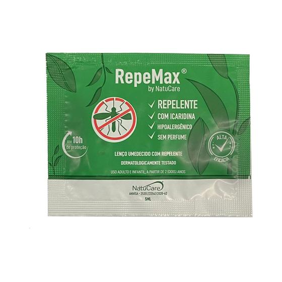 Imagem de Lenço Umidecido Com Repelente Icaridina Sem Perfume - RepeMax