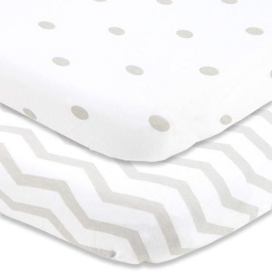 Imagem de Lençóis com Elástico para Berço Joey + Joan Bedside Sleeper - Pacote com 2