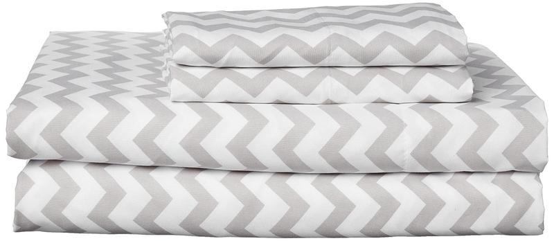 Imagem de Lençóis de cama Sweet Home Collection King Size Chevron Grey