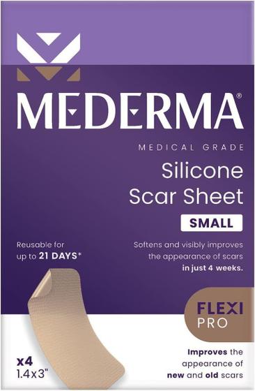 Imagem de Lençóis para cicatrizes Mederma Medical Grade Silicone, 4 unidades