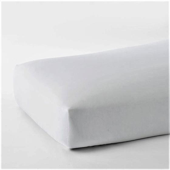 Imagem de Lençol Avulso Cama Box Solteiro Com Elástico Percal 180 Fios com 30cm Altura Branco