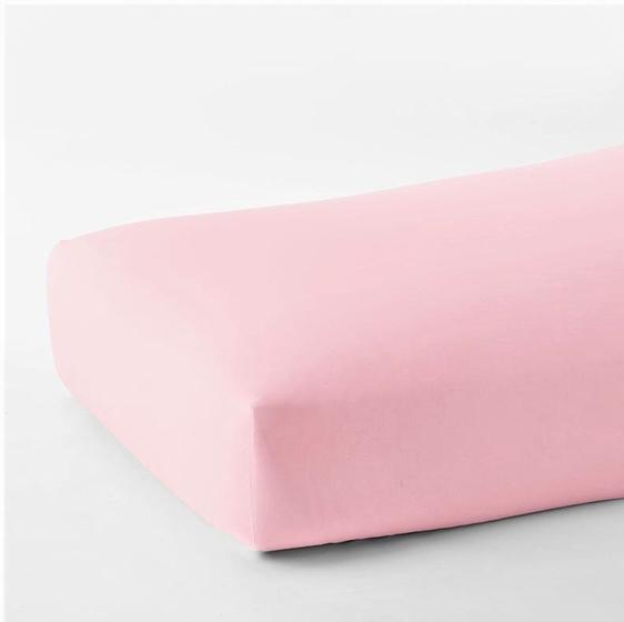 Imagem de Lençol Avulso Cama Box Solteiro Com Elástico Percal 180 Fios com 30cm Altura Rosa claro