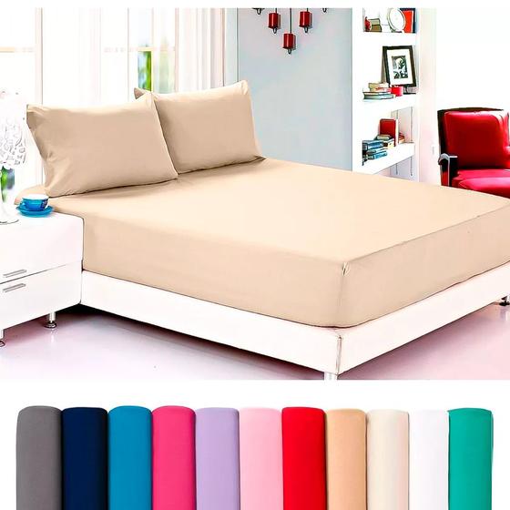 Imagem de Lençol avulso cama king com elástico 100% algodão