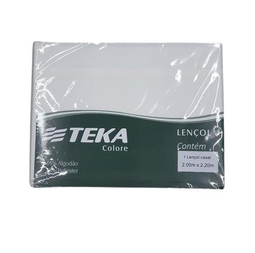 Lençol Avulso Casal Colore Sem Elástico Branco Teka Menor preço em Lençol Avulso Casal Colore Sem Elástico Branco Teka