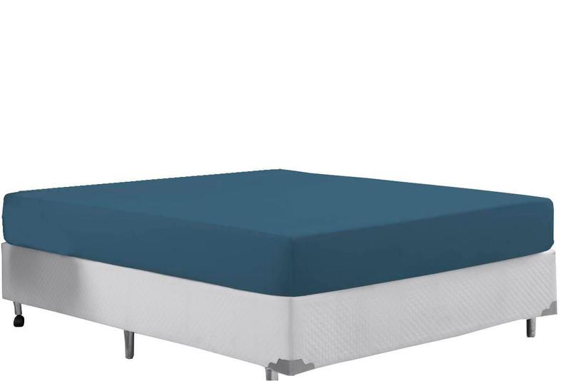 Imagem de Lençol Avulso Com Elástico Cama Casal 400 Fios Macio ul