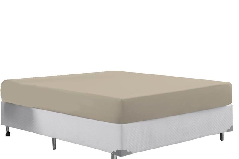 Imagem de Lençol Avulso Com Elástico Cama King 400 Fios Micropercal Macio 100% Poliéster