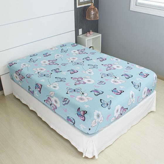 Imagem de Lençol Avulso Queen Estampado COZZILAR - Malha 100% Algodão com Elástico, Conforto e Ajuste Perfeito