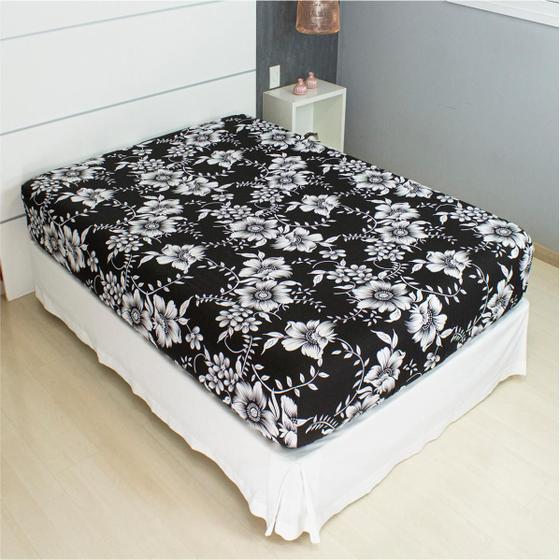 Imagem de Lençol Avulso Queen Estampado COZZILAR - Malha 100% Algodão com Elástico, Conforto e Ajuste Perfeito
