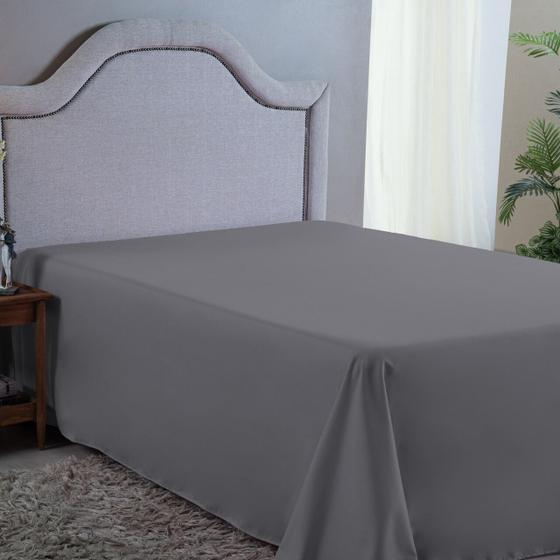 Imagem de Lençol Cama Box King 400 Fios Sem Elástico Toque Aveludado Lindo e Macio