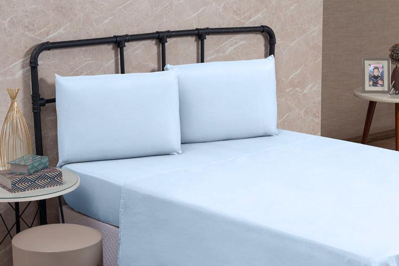 Imagem de Lençol Cama Box Solteiro 01 Peça Percal 200 Fios Liso SEM ELÁSTICO 100% Algodão PREMIUM Avulso