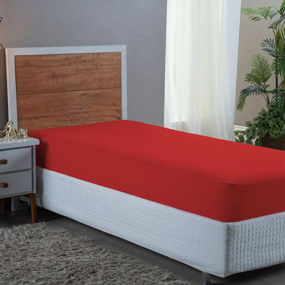 Imagem de Lençol Cama Box Solteiro 400 Fios Aveludado com Elástico 30CM Altura