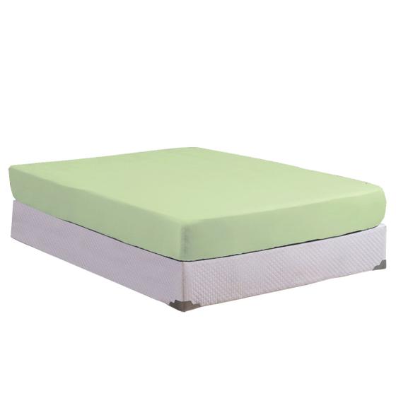 Imagem de Lençol Cama Box Solteiro Avulso 100% Algodão com Elástico Liso Percal 200 Fios
