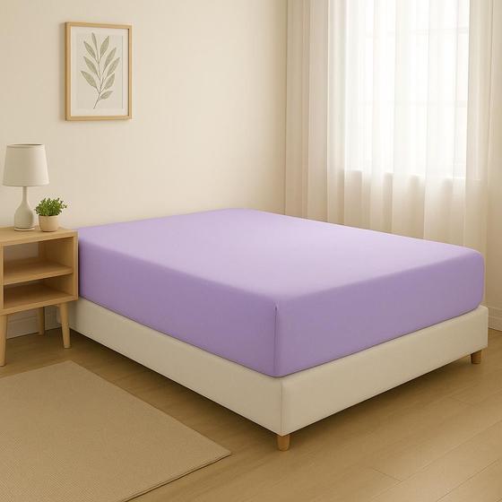 Imagem de Lençol cama Casal Avulso 400 Fios Com Elástico algodao