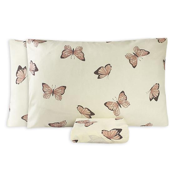 Imagem de Lençol Cama Queen 3 Pçs Sem Elastico Varias Estampas