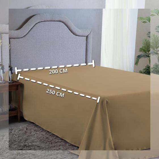 Imagem de Lençol Casal 400 Fios Virol Avulso Macio Aveludo Cama Infantil Sem Elástico