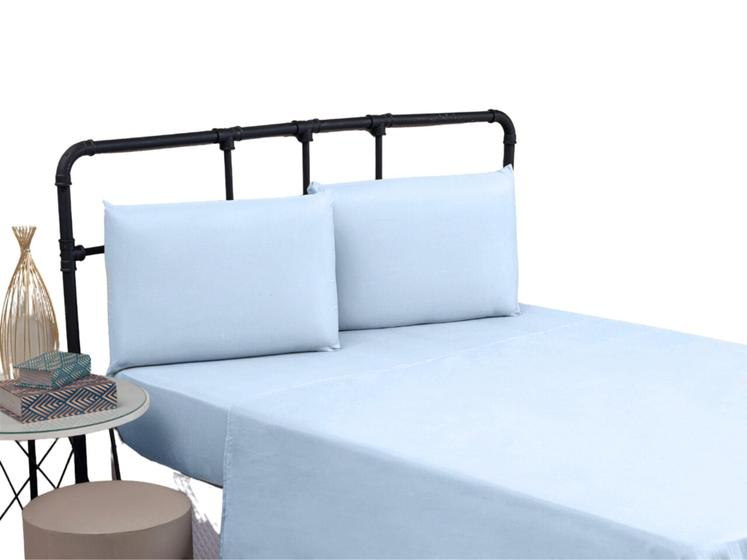 Imagem de Lençol Casal Algodão 200 Fios Forro de Cama Box Sem Elástico Virol