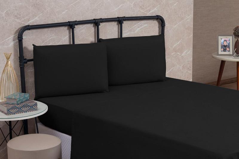 Imagem de Lençol Casal Padrão SEM ELASTICO com Bainha Avulso Microfibra PREMIUM 01 Peça para Cama Box