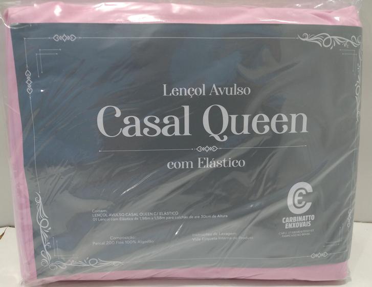 Imagem de Lençol Casal Queen Avulso 100% algodão percal 200 fios com elastico