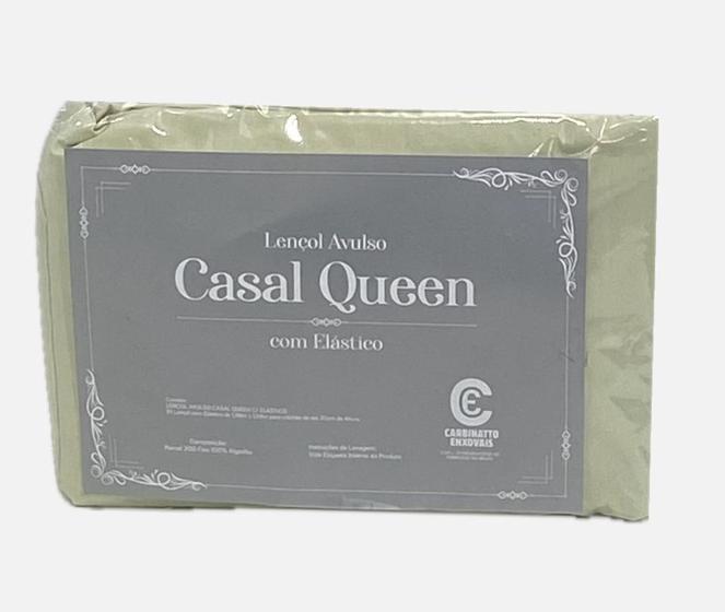 Imagem de Lençol Casal Queen Avulso 100% algodão percal 200 fios com elastico