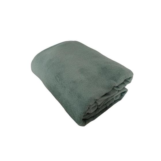 Imagem de Lençol com Elástico Cama Júnior Plush Microfibra Fleece Verde Arrumadinho Enxovais