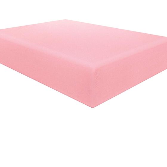 Imagem de Lençol com Elástico NTBAY - Microfibra Escovada Twin Rosa