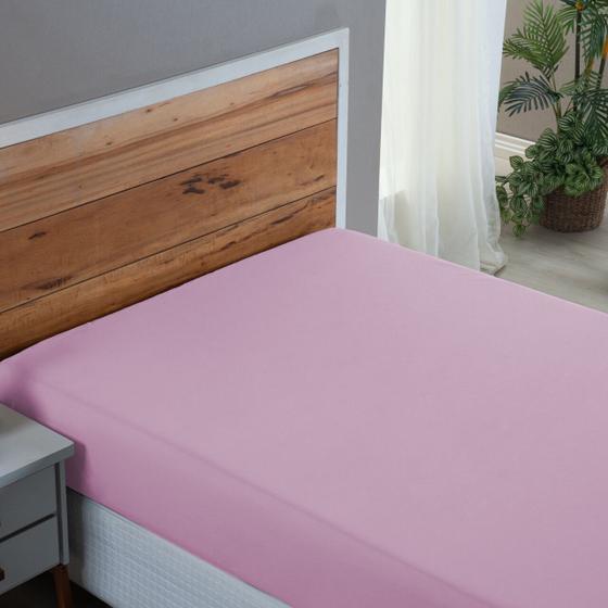 Imagem de Lençol de Algodão 200 Fios Solteiro Toque Macio Roupa de Cama Box com Elástico