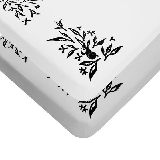 Imagem de Lençol de Berço Nanit Smart Sheets - Pacote com 2 Unidades (100% Algodão) - Cinza e Branco