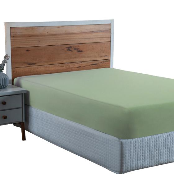 Imagem de Lençol de Cama King Size com Elástico PREMIUM Cama Box Percal 300 Fios 100% Algodão Avulso