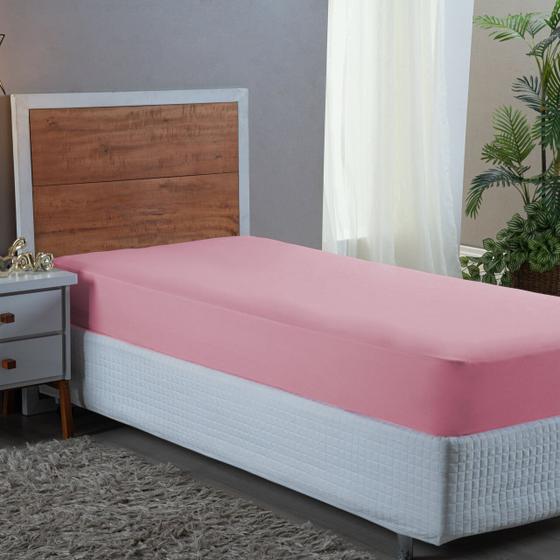 Imagem de Lençol de Cama Solteiro 400 Fios Beliche Micro Percal com Elástico