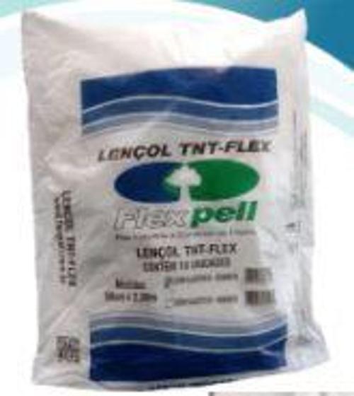 Imagem de Lençol descartável tnt com elástico 90cm x 2m branco pacote 10 unidades - Flexpell