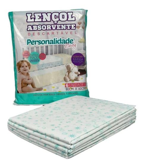 Imagem de Lençol Desfralde Personalidade c/ 6 unidades Descartavel forrar cama Berço