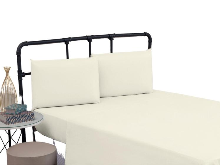 Imagem de Lençol King Size Algodão 200 Fios Forro de Cama Box Sem Elástico Virol