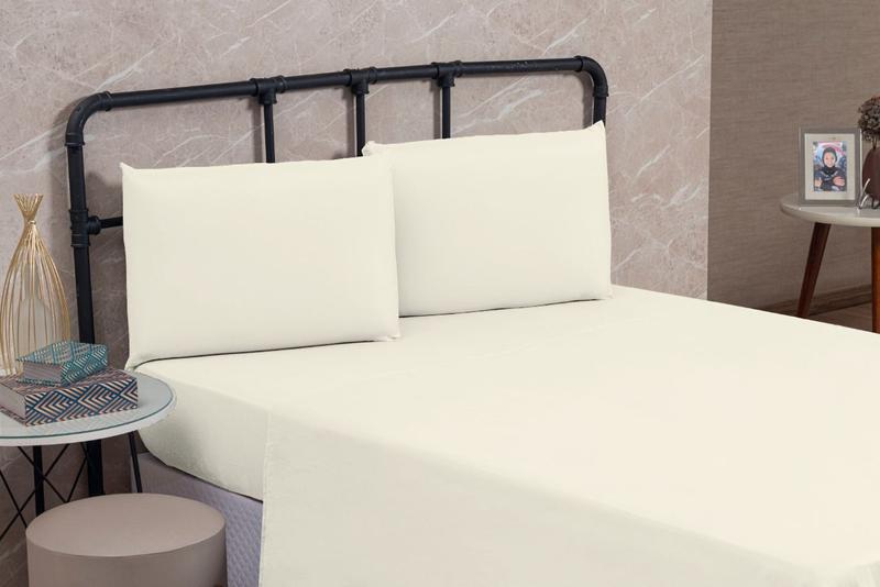 Imagem de Lençol King Size Sem Elástico Percal 200 Fios 100% Algodão 01 Peça com Bainha Lindo e Macio Cama Box