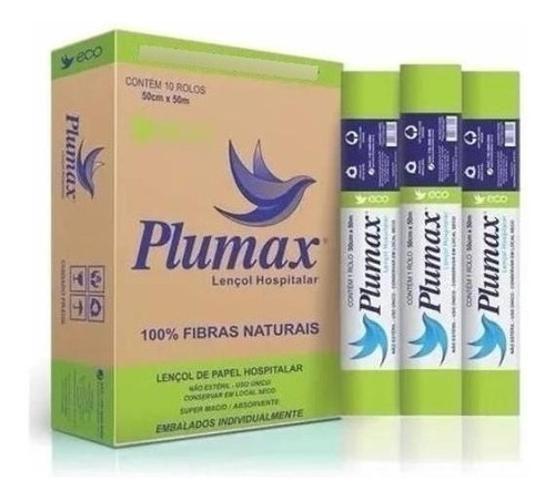 Imagem de Lençol Papel Consultório Maca Plumax Eco 50Cm X 50M 5 Rolos