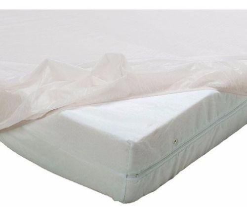 Imagem de Lençol Protetor de cama Infantil Mini Cama Branco Liso