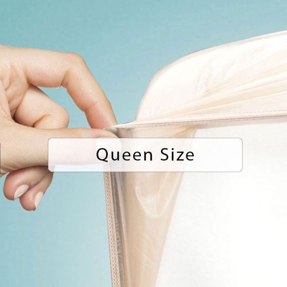 Imagem de Lençol Protetor Queen Size 2,00 x 1,60m Com Elástico Geriátrico Pne Siliconizado Anti Ácaro Senior Care