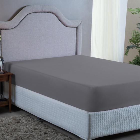 Imagem de Lençol Queen 400 Fios com Elástico Micro Percal LINHA PREMIUM Cama Box