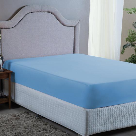 Imagem de Lençol Queen 400 Fios com Elástico Micro Percal LINHA PREMIUM Cama Box