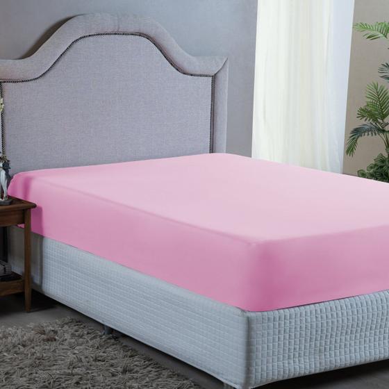 Imagem de Lençol Queen 400 Fios com Elástico Micro Percal LINHA PREMIUM Cama Box