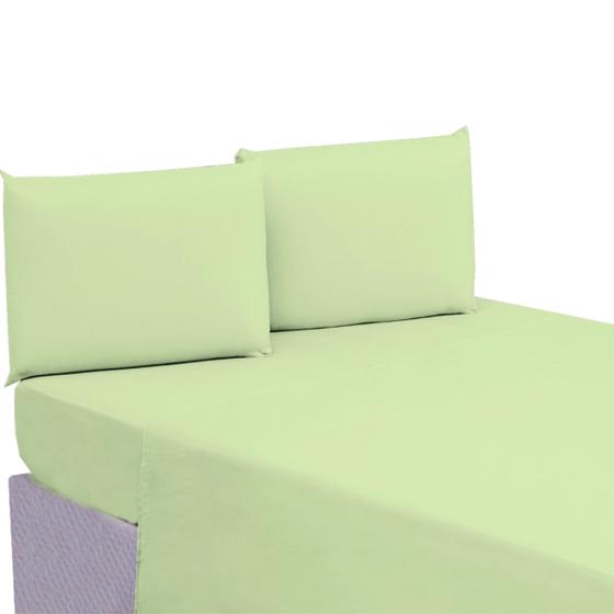 Imagem de Lençol Queen com Bainha Sem Elástico Linha GOLD 01 Peça Percal 200 Fios 100% Algodão Lindo VERDE