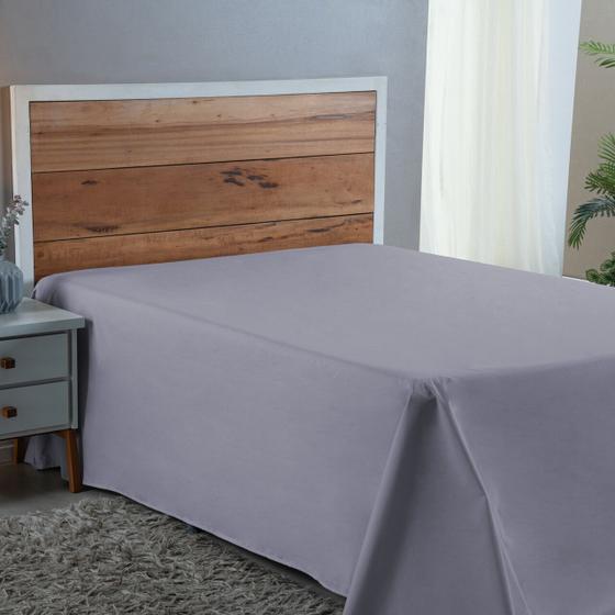 Imagem de Lençol Queen Size Algodão 300 Fios Forro de Cama Box Sem Elástico Virol