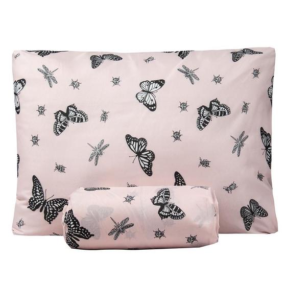 Imagem de Lençol Solteiro 2 Peças Forro de Cama Com Elástico e Fronha Estampado