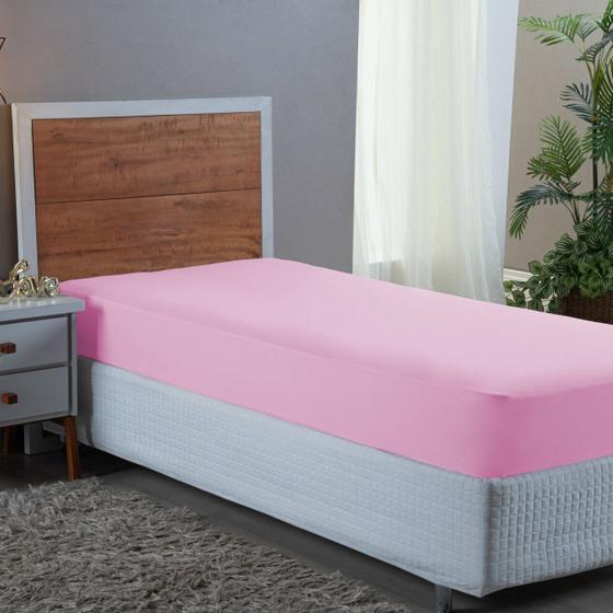 Imagem de Lençol Solteiro 400 Fios Barato com Elástico Cama Box Toque Macio Barato 