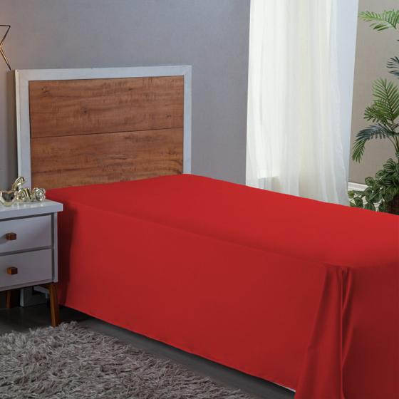 Imagem de Lençol Solteiro Sem Elástico 400 Fios Micro Percal Aveludado Cama Box